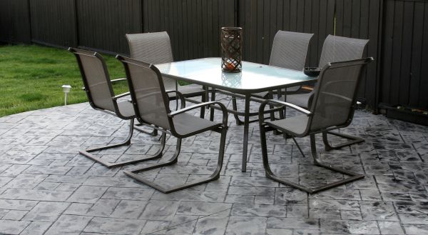 Backyard Concrete Stamping in Bentonville